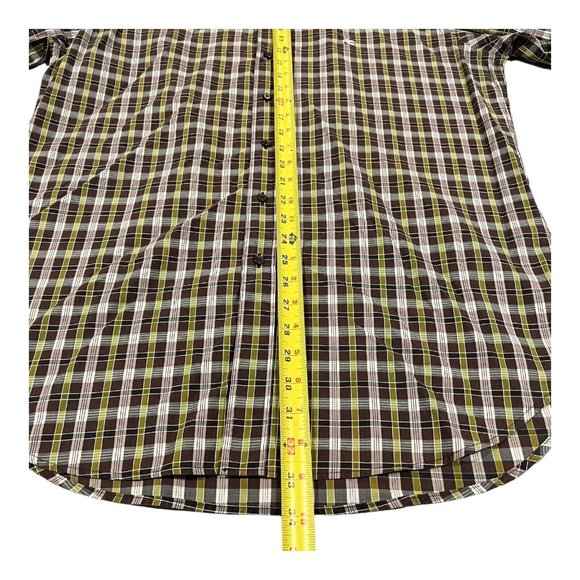 ETRO Small Logo Men's Blue Brown‎ Checked Longsleeve Shirt Size 42 Made In Italy - Picture 3 of 12